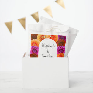 Bolsa De Papel Boda floral de otoño con dalias