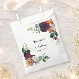 Bolsa De Papel Boda floral de otoño fresco