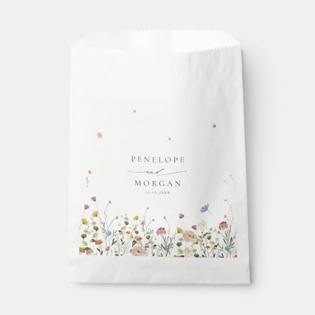 Bolsa De Papel Boda floral floral de primavera (Anverso)