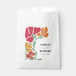 Bolsa De Papel Boda floral luminoso y colorido de Nouveau