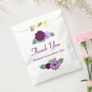 Bolsa De Papel Boda floral Purple Peony