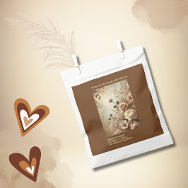 Bolsa De Papel Boda floral romántico