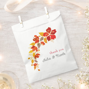 Bolsa De Papel Boda Florales de Hibisco Tropical Naranja Quemada