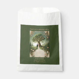 Bolsa De Papel boda Forestal Medieval Verde