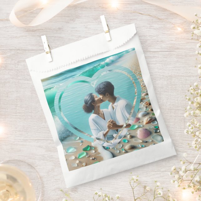 Bolsa De Papel Boda fotográfico de vidrio marino de bonito (Cortado)