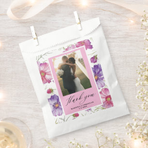 Bolsa De Papel Boda fotográfico Rosa Morado Blossom