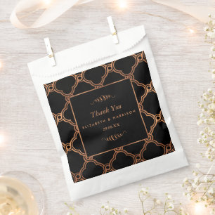 Bolsa De Papel Boda Gatsby de Art Deco Geométrico Vintage