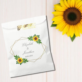 Bolsa De Papel Boda geométrico de girasol