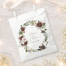 Bolsa De Papel Boda geométrico floral de acuarela rusa