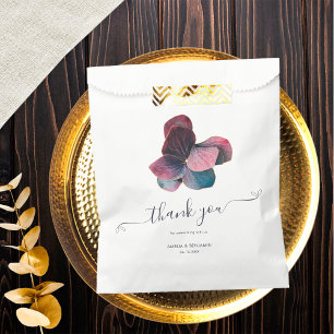 Bolsa De Papel Boda Hortensias Lavanda Morado Azul Dorado
