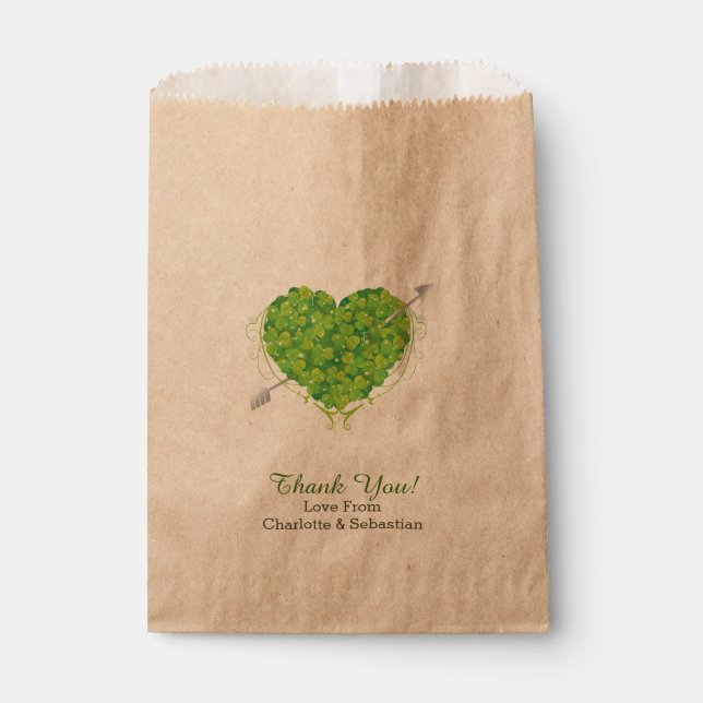 Bolsa De Papel Boda irlandés Shamrock Heart (Anverso)