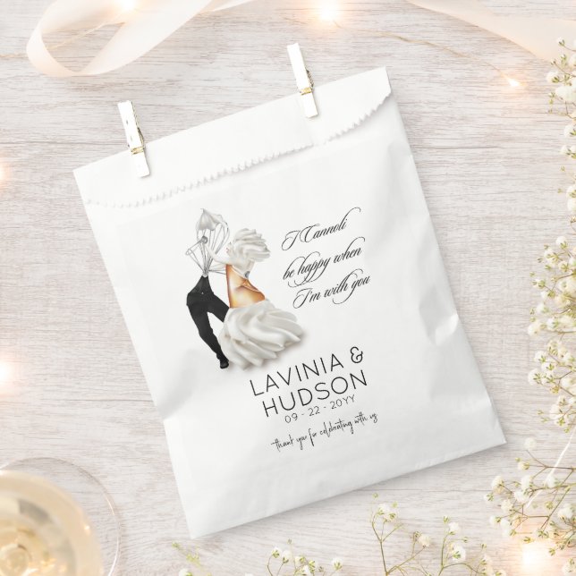 Bolsa De Papel Boda Italiana Divertida Cannoli (Cortado)