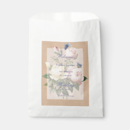 Bolsa De Papel Boda Jardín de Rosa de mariposa en inglés