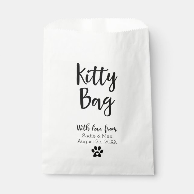 Bolsa De Papel Boda Kitty Treat Favor Bags (Anverso)