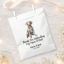 Bolsa De Papel Boda Mascota personalizada de Weimarer
