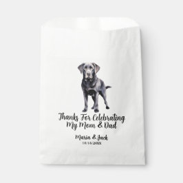Bolsa De Papel Boda Mascota personalizado de Black Lab