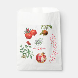 Bolsa De Papel Boda mediterráneo botánico de Red Pomegranate