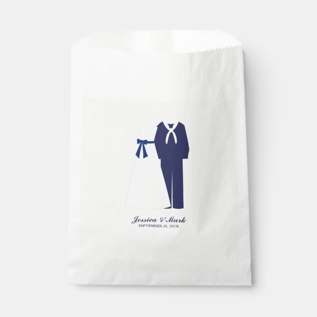 Bolsa De Papel Boda militar (Anverso)