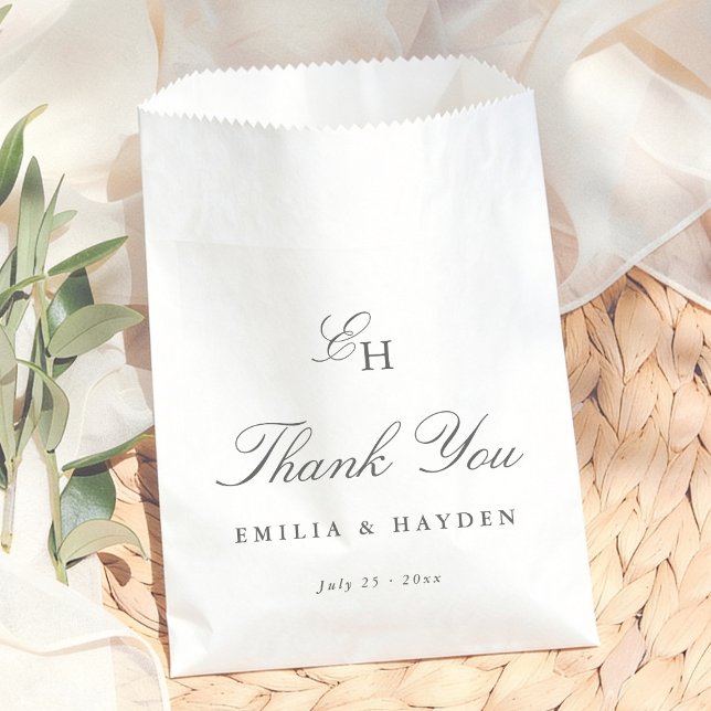 Bolsa De Papel Boda Minimalista Boho Agradecimiento (Subido por el creador)