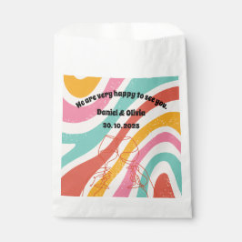 Bolsa De Papel Boda Minimalista colorido