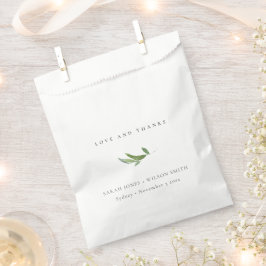 Bolsa De Papel Boda mínimo de vegetación vegetal gracias