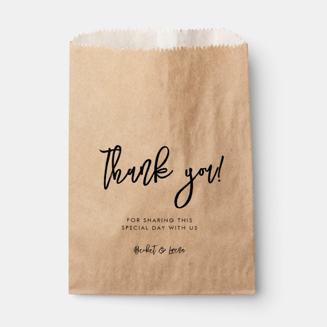 Bolsa De Papel Boda moderno contemporáneo (Anverso)