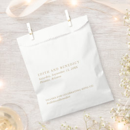 Bolsa De Papel Boda moderno de oro minimalista
