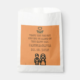 Bolsa De Papel Boda Naranja profundo