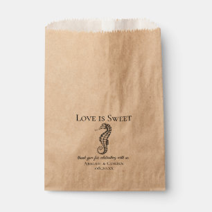 Bolsa De Papel Boda Nautical Seahorse Personalized