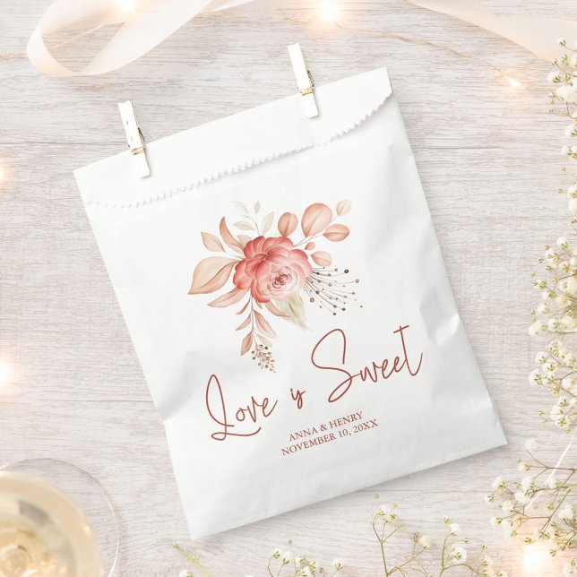 Bolsa De Papel Boda personalizada de floral rusa de Rubor (Subido por el creador)