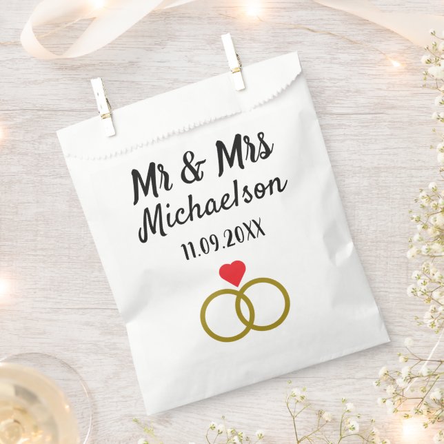 Bolsa De Papel Boda personalizado (Cortado)