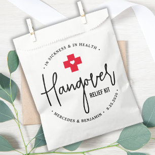 Bolsa De Papel Boda personalizado del kit de socorro de resaca de