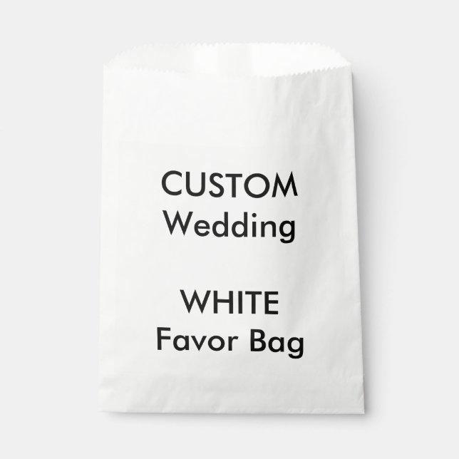 Bolsa De Papel Boda Personalizado Papel Favor Bolsa BLANCA (Anverso)