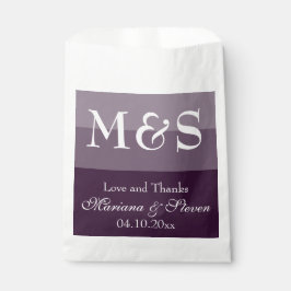 Bolsa De Papel Boda Purple Modern Script