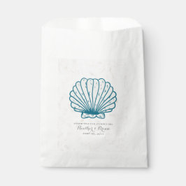 Bolsa De Papel Boda Real Rustic Seashell