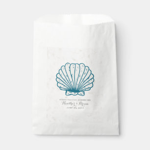 Bolsa De Papel Boda Real Rustic Seashell