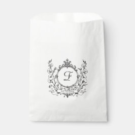 Bolsa De Papel Boda Regal Classic Monograma Escudo