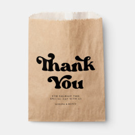 Bolsa De Papel Boda retro elegante en blanco y negro