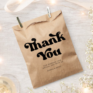 Bolsa De Papel Boda retro elegante en blanco y negro