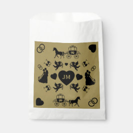 Bolsa De Papel Boda Romántico De Caballos Y Carros