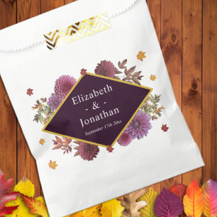 Bolsa De Papel Boda romántico de otoño en Dahlia