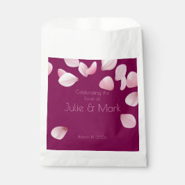 Bolsa De Papel Boda Romántico de Petales Rosados