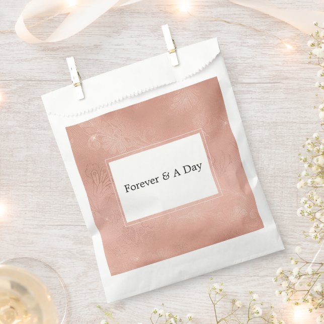 Bolsa De Papel Boda Rosa Glam Lace (Cortado)