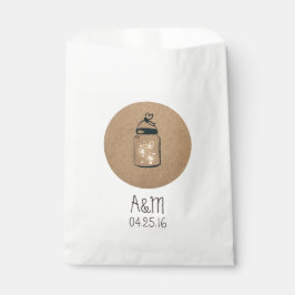 Bolsa De Papel Boda ruso de luciérnagas Mason Jar