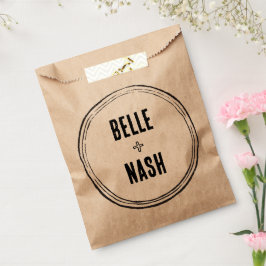 Bolsa De Papel Boda Rústica Boho en un Granero