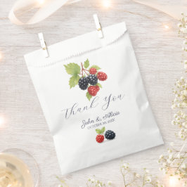 Bolsa De Papel Boda Rústica Romántica de Otoño con Bayas