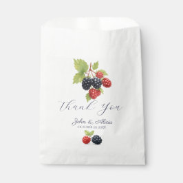 Bolsa De Papel Boda Rústica Romántica de Otoño con Bayas