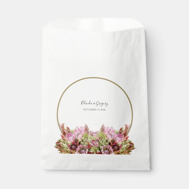 Bolsa De Papel Boda Rústico de Flores Silvestres (Anverso)