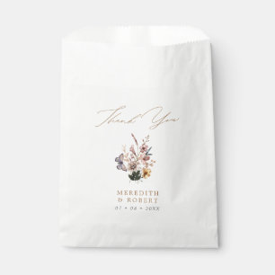Bolsa De Papel Boda Rústico Fall Wildflower Bouquet
