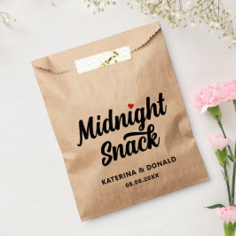 Bolsa De Papel Boda Rústico Medianoche Snack Kraft Favor Bag